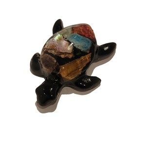 Turtle Obsidian And Resin| Semi Precious Minerals Handcrafted  | Turtle Gift